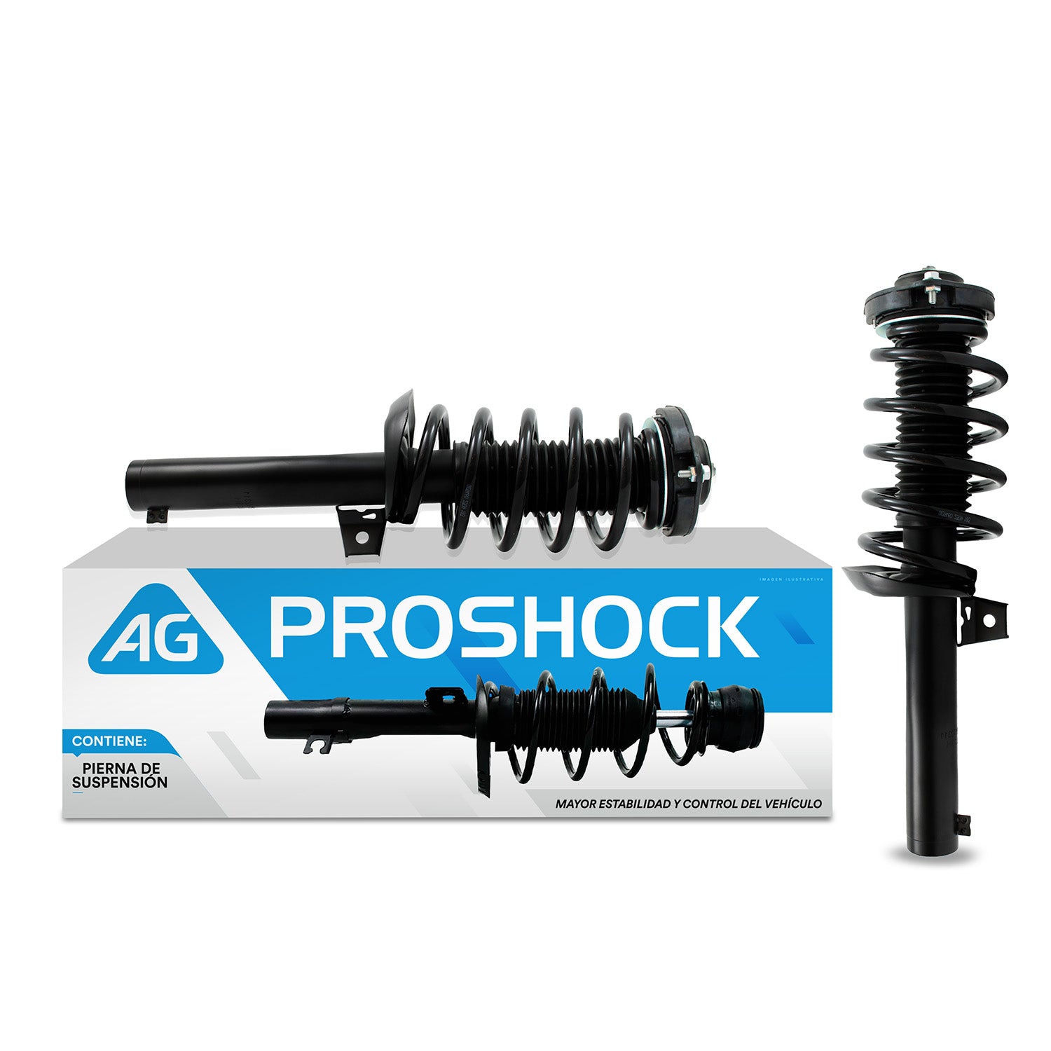 2 Piernas Suspension AG Proshock para Seat Toledo 04-09 Del