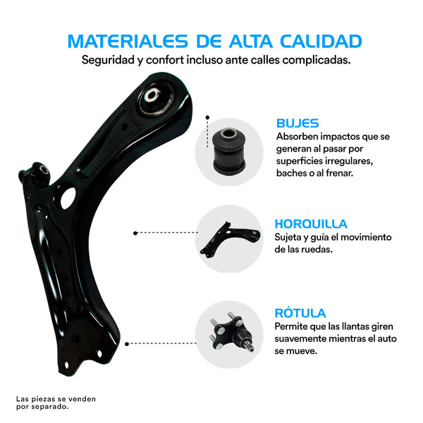 Horquilla Ag Ford Fiesta Ikon (Standard) 1998-2011 Inferior Izquierda