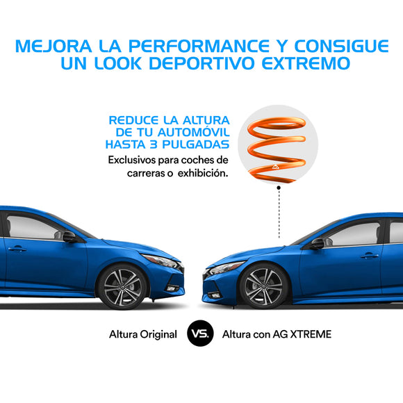 Resortes Deportivos AG Xtreme Chevrolet Corsa 2003-2009 Kit 4 Piezas
