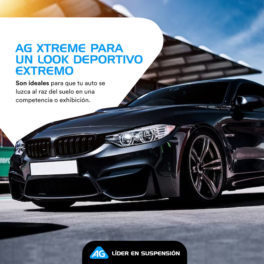 Kit Deportivo Resortes Ag Xtreme y Amortiguadores Ag Shox Volkswagen Pointer Todos Kit 8 Piezas