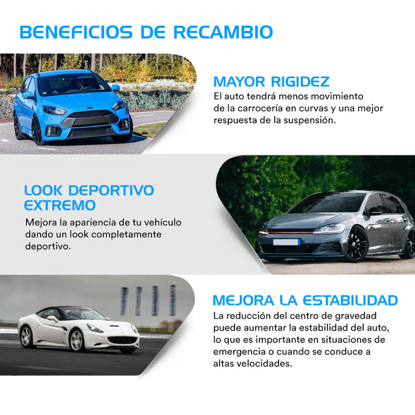Resortes Deportivos Ag Xtreme Audi Audi A3 1996-2003 Tras