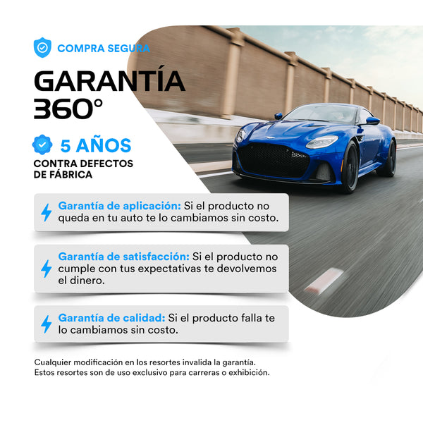 Resortes Deportivos Ag Xtreme Volkswagen Vento 2014-2022 Del