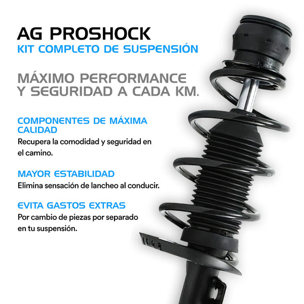 Pierna de suspensión AG Proshock para Nissan March (Sin tornillo estabilizador) 2011 al 2023 delantero derecho