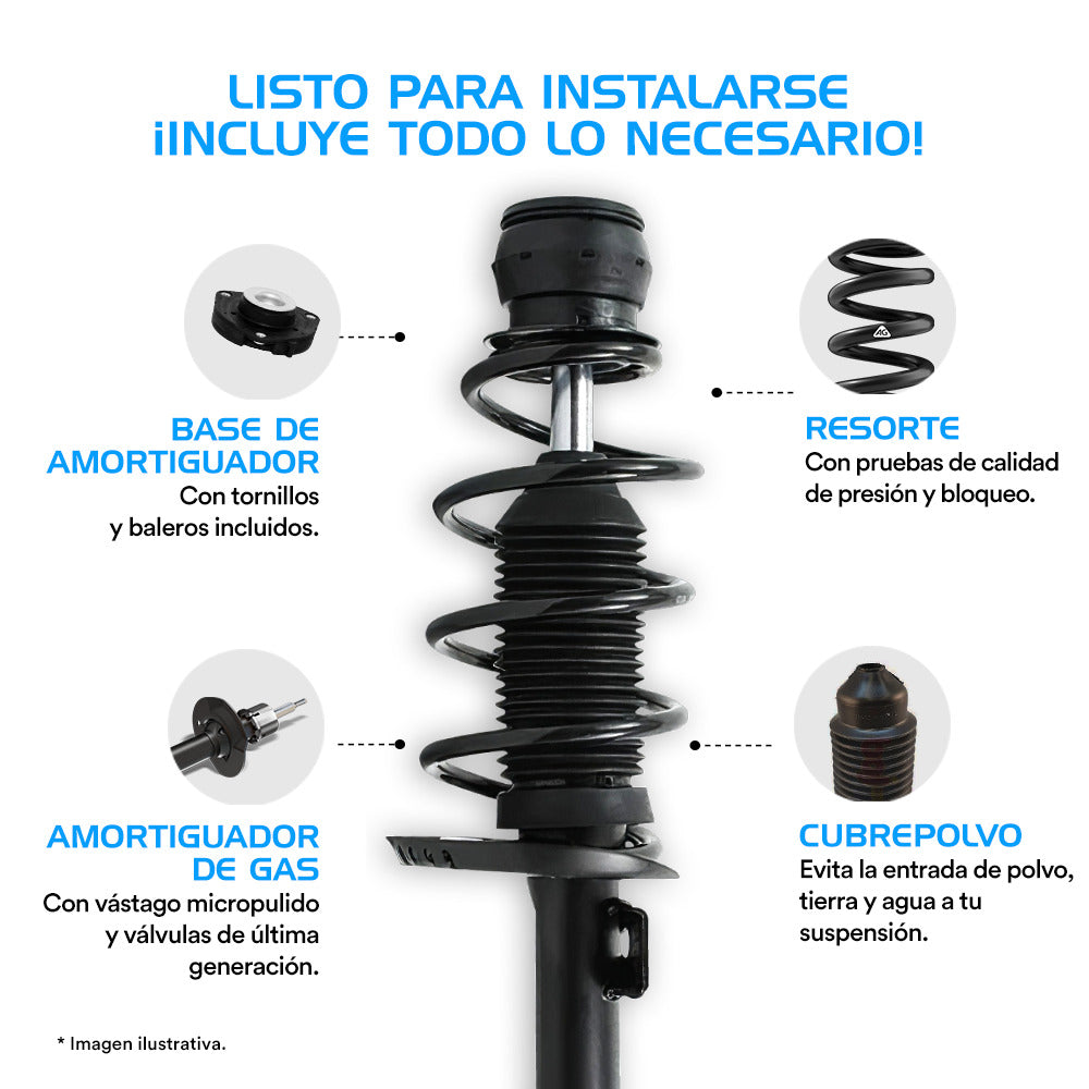 2 Kit completo de suspensión para Seat Toledo 98-05 Delantero