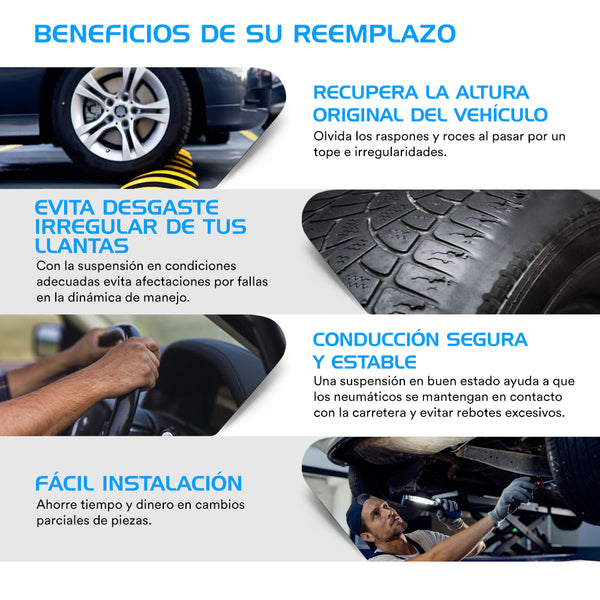 Pierna de suspensión AG Proshock para Nissan March (Sin tornillo estabilizador) 2011 al 2023 delantero derecho