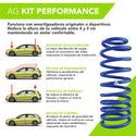 Kit Deportivo Resortes Ag Kit y Amortiguadores Ag Shox Volkswagen Pointer todos Kit 8 Piezas