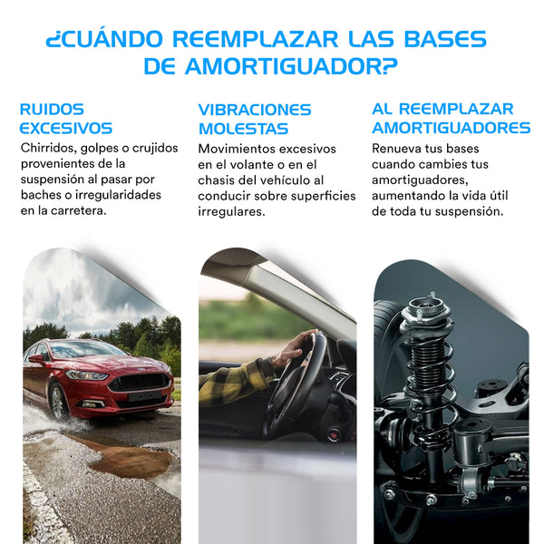 Bases De Amortiguador Original Ag Strut Dodge Durango 8 Cil 5.7L 2015-2021 Par Delantero