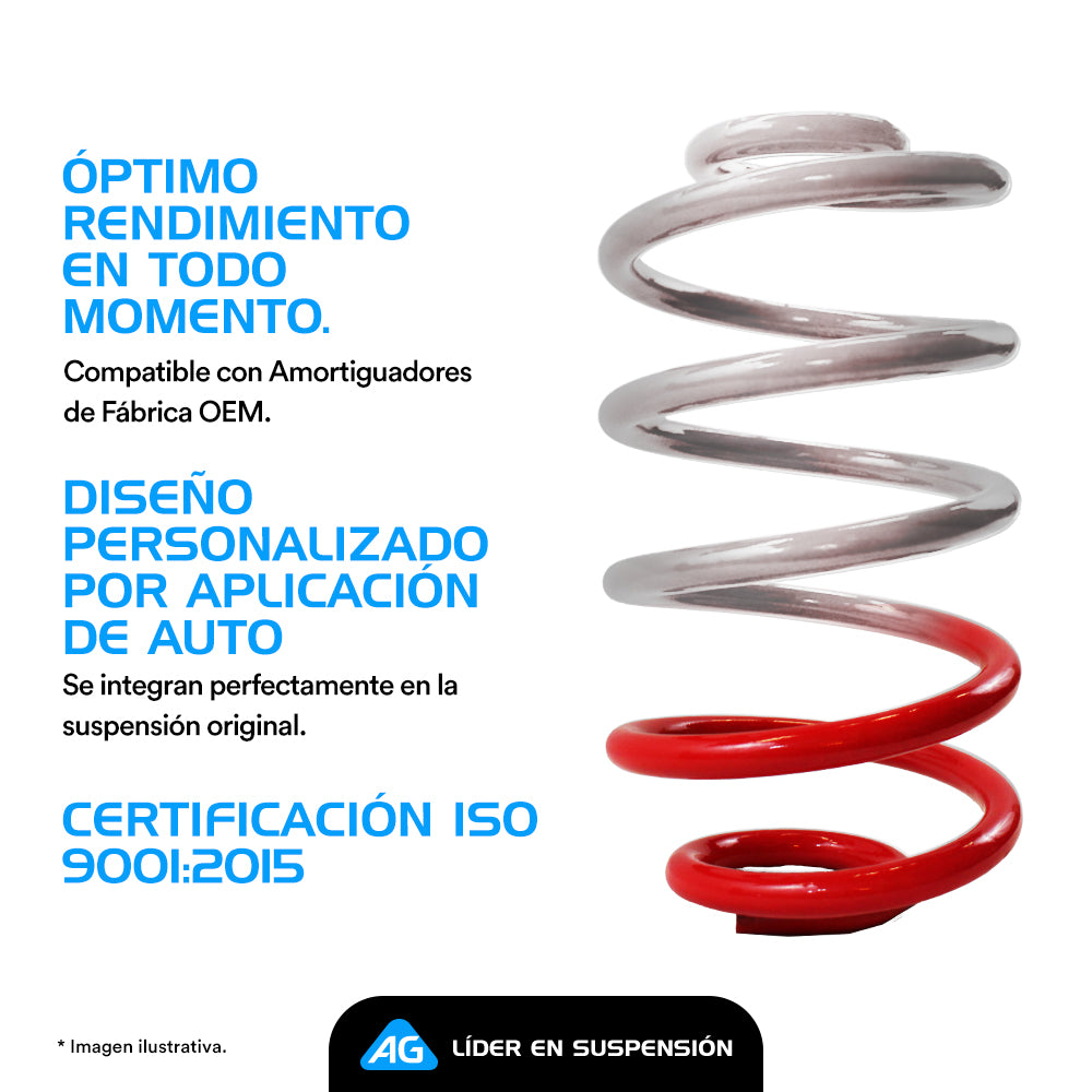 Resortes Todoterreno Ag Off Road Jeep Wrangler 4.0L (Inc. Rubicon) (TJ) 1997-2006 Delanteros y Traseros