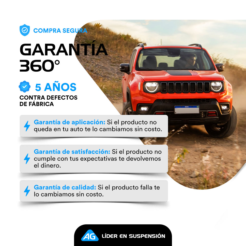 Resortes Todoterreno Ag Off Road Jeep Wrangler 4.0L (Inc. Rubicon) (TJ) 1997-2006 Delanteros y Traseros